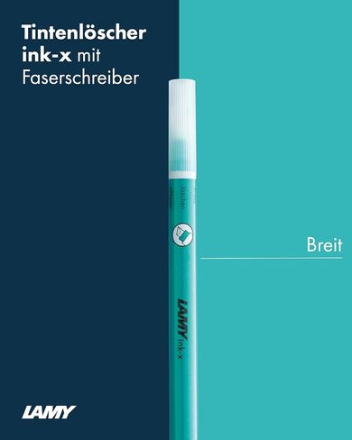 LAMY Ink-x Set of 2 Tourmaline Ink Erasers Made of Plastic with Eraser Tip and Correction Tip Wide - Only for Erasing Royal Blue Ink in Saudi Arabia