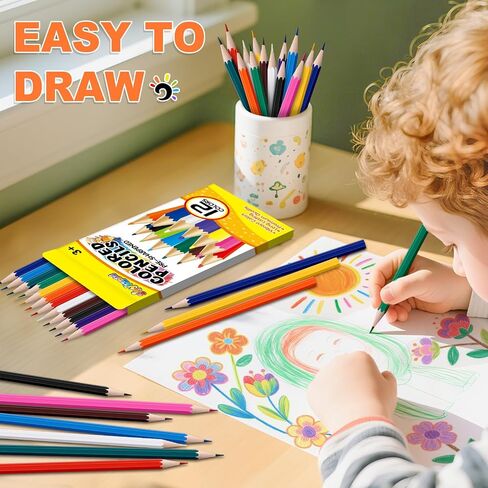 Colored Pencils Bulk 432 Count, Pre-Sharpened Color Pencils for Kids and Adults, 32 Packs Color Pencil Set 12 Colors, Bulk Art Supplies for Teachers, Back to School Supplies, Classroom Prizes in Saudi Arabia