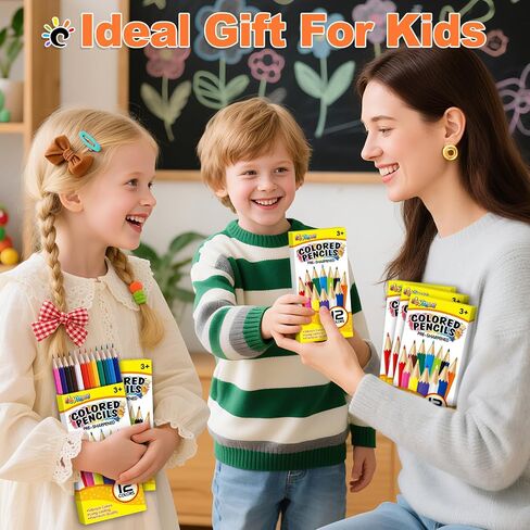 Colored Pencils Bulk 432 Count, Pre-Sharpened Color Pencils for Kids and Adults, 32 Packs Color Pencil Set 12 Colors, Bulk Art Supplies for Teachers, Back to School Supplies, Classroom Prizes in Saudi Arabia