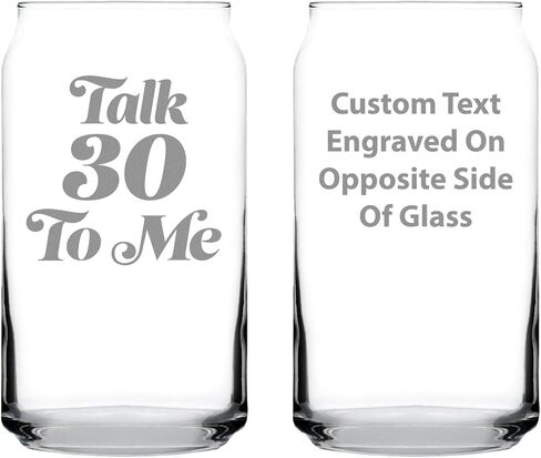 Talk 30 To Me - Funny 16 oz Beer Can Pint Glass - 30th Birthday Gifts for Men or Women Turning 30 - Bday Party Decor in Kuwait
