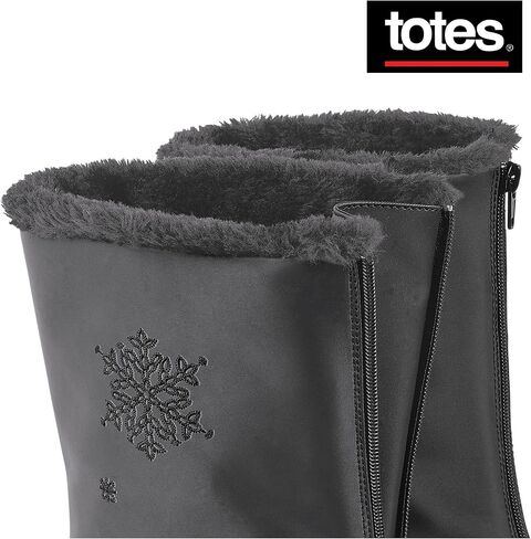 Collections Etc Totes Snowflake Wide Width Winter Boots with Zip Front in Kuwait