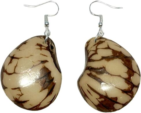 Gamboa 100 ٪ Organic Tagua Nut أقراط للنساء المجوهرات المصنوعة يدويًا أقراط متدلية للمرأة للمرأة in Kuwait