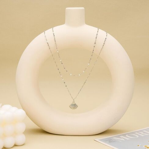 SMYHTGLIF 12 Pack Silver Lip Necklace Chain for Jewelry Making Handmade Adjustable Extender Jewelry Necklace Chain Bulk in Kuwait