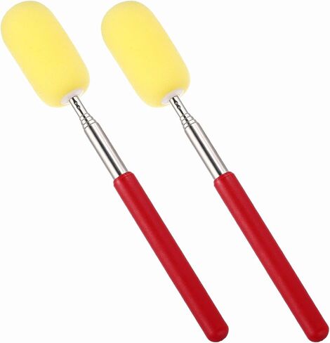 Patikil 29.5 "عصا الاسفنجة التلسكوبية للفخار ، 2pcs أداة سفن الطين الفخارية القابلة للسحب من السيراميك القابلة للسحب لإزالة المياه الزائدة من الفخار الطويل والضيق ، الأصفر/الأحمر (1.18" W) in Saudi Arabia