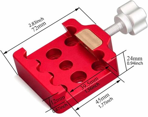 Telescope Dovetail Clamp Adapter Mount Base Dovetail Mounting Clamp for Telescope Adapter (2.48x2.87 inch)- Red in Kuwait