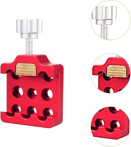 Telescope Dovetail Clamp Adapter Mount Base Dovetail Mounting Clamp for Telescope Adapter (2.48x2.87 inch)- Red in Kuwait