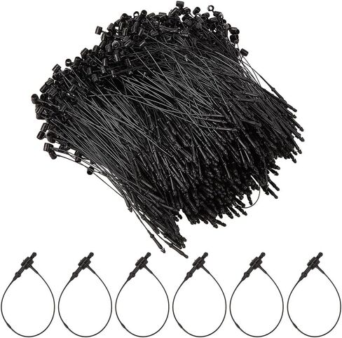 1000pcs 3 بوصة السحبة البلاستيكية السوداء الأسود العلامة حلقة حلقة حلقة قابلة للتعديل قفل دبوس أمن السلامة حلقة حلقة العلاقات سلسلة لأسلاك العلامات تجارة التجزئة متجر الملابس إكسسوارات DIY in Saudi Arabia