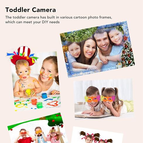 Kids Camera, 2.0in Screen Digital Video Camera USB Charging 400mAh Portable Children Camera Toy for Boys Girls, Christmas Birthday Festival Gifts for Kids, Support 32GB SD in Saudi Arabia