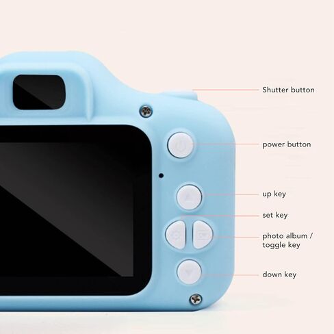 Kids Camera, 2.0in Screen Digital Video Camera USB Charging 400mAh Portable Children Camera Toy for Boys Girls, Christmas Birthday Festival Gifts for Kids, Support 32GB SD in Saudi Arabia
