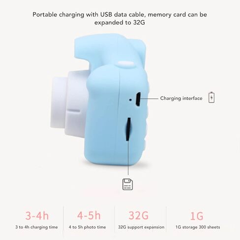 Kids Camera, 2.0in Screen Digital Video Camera USB Charging 400mAh Portable Children Camera Toy for Boys Girls, Christmas Birthday Festival Gifts for Kids, Support 32GB SD in Saudi Arabia