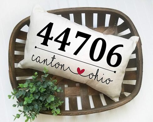 Personalized Zip Code Gift Pillow in Saudi Arabia