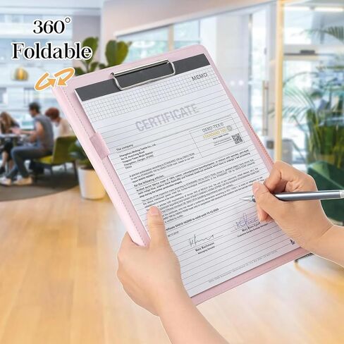 Leather Portfolio Binder 5 x 8, Mini Soft Leather Padfolio A5 Business Binder Legal Writing Pad Junior Size Document Organizer for Present Gift Kid Men Women Pink in Saudi Arabia