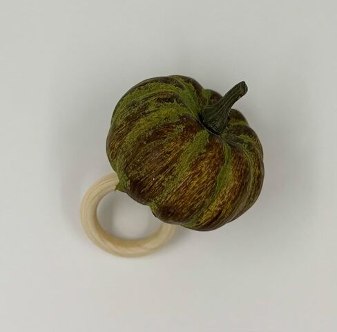 Thanksgiving Napkin Ring//Pumpkin (Green) Napkin Ring,thankgiving Table Decor//Handmade Rustic Napkin Rings //Set Of 4 in Saudi Arabia