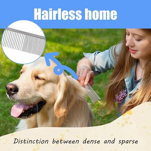 4 PCS Pet Flea Combs for Dogs & Cats, Cat Grooming Brush with Stainless Steel Teeth, Pet Flea Comb for Fleas and Ticks, Indoor Pets, Fine Tooth Comb for Kittens in Kuwait