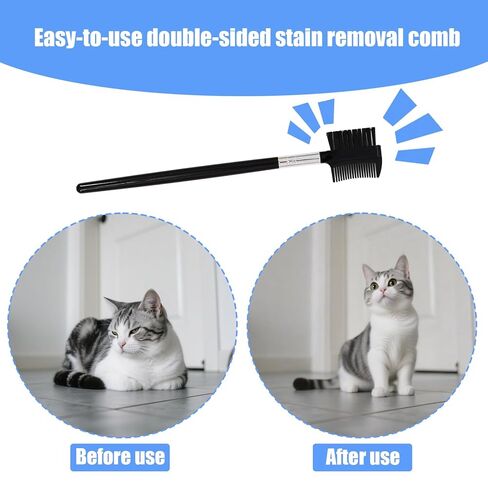 4 PCS Pet Flea Combs for Dogs & Cats, Cat Grooming Brush with Stainless Steel Teeth, Pet Flea Comb for Fleas and Ticks, Indoor Pets, Fine Tooth Comb for Kittens in Kuwait