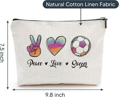 Soccer Gifts, Soccer Cosmetic Bag for Her Him, Soccer Coach Gifts, Friendship Gifts for Women, Soccer Team Gifts, Soccer Lovers Players Fans Birthday Gifts, Makeup Case in Saudi Arabia