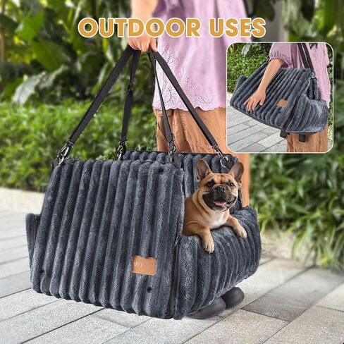 MIXJOY 6-in-1 Dog Car Seat for Small/Medium Dogs up to 23 lbs,Grey in Saudi Arabia