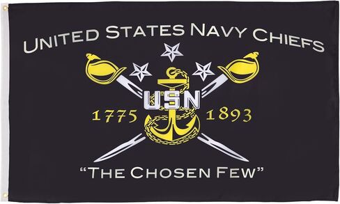 USA Navy Chiefs Flag 2 'x 3' - أعلام الجيش الأمريكي 60 × 90 سم - لافتة 2x3 قدم - علم AZ in Saudi Arabia