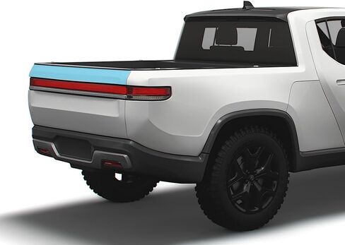 المصد الخلفي للباب الخلفي PPF لـ Rivian R1T، قطعة علوية فقط 8 مل مناسبة حسب الطلب غطاء حماية طلاء مضاد للخدش، واقي درع شفاف للشفاء الذاتي، كامل مع مجموعة التثبيت، ملحقات Rivian in Kuwait