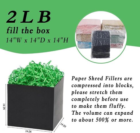 Arvezvoy 2lb Crinkle Cut Paper Shred Filler for Bag Gift Box Basket ， Confetti Paper Shreged Packaging incluing ， حشو الديكور لعيد الميلاد يوم عطلة عيد الحب in Kuwait