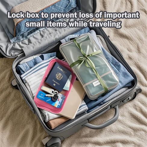 Medication Lock Box,Small Lockable Storage Box with Combination Code for Phone,Medicine Safe,Food, Home,Refrigerator,Office,Personal Items,Travel,Gift in Saudi Arabia