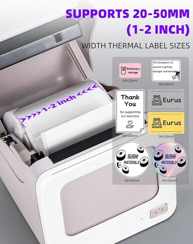 طابعة حرارية محمولة BQ1 - طابعة صور جيب لاسلكية لهواتف iPhone وAndroid، طابعة ملصقات بلوتوث صغيرة للملاحظات المدرسية، المجلات، الأعمال اليدوية، هدايا الأطفال in Kuwait