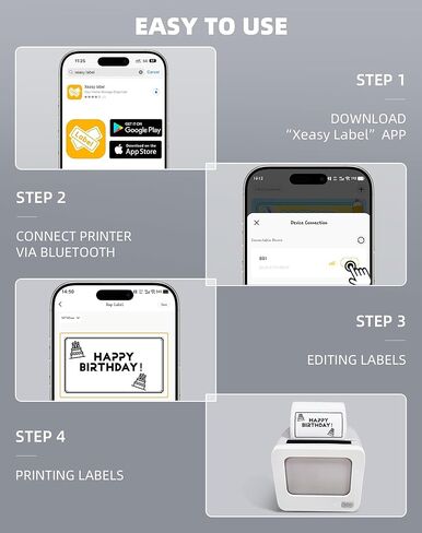 طابعة حرارية محمولة BQ1 - طابعة صور جيب لاسلكية لهواتف iPhone وAndroid، طابعة ملصقات بلوتوث صغيرة للملاحظات المدرسية، المجلات، الأعمال اليدوية، هدايا الأطفال in Kuwait