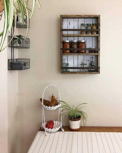 Mansfield Cabinet No. 103 - Solid Wood Spice Rack Cabinet Early American/Tuscan Red in Saudi Arabia