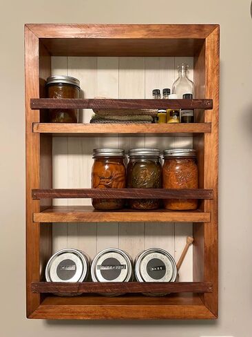 Mansfield Cabinet No. 101 - Solid Wood Spice Rack Cabinet Carbon/Castle Gray in Saudi Arabia