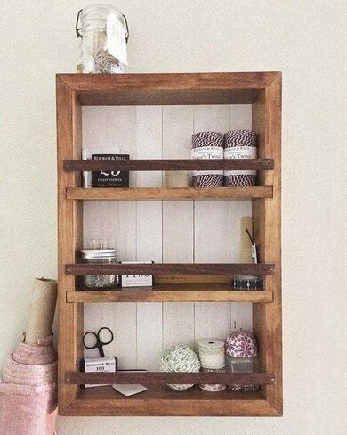 Mansfield Cabinet No. 101 - Solid Wood Spice Rack Cabinet Carbon/Castle Gray in Saudi Arabia