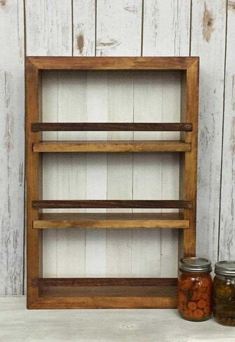 Mansfield Cabinet No. 101 - Solid Wood Spice Rack Cabinet Carbon/Castle Gray in Saudi Arabia