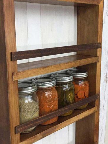 Mansfield Cabinet No. 101 - Solid Wood Spice Rack Cabinet Carbon/Castle Gray in Saudi Arabia
