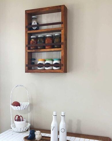 Mansfield Cabinet No. 101 - Solid Wood Spice Rack Cabinet Carbon/Castle Gray in Saudi Arabia
