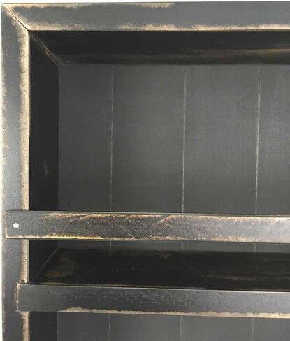 Mansfield Cabinet No. 102 - Solid Wood Spice Rack Cabinet White Wash/Black in Saudi Arabia