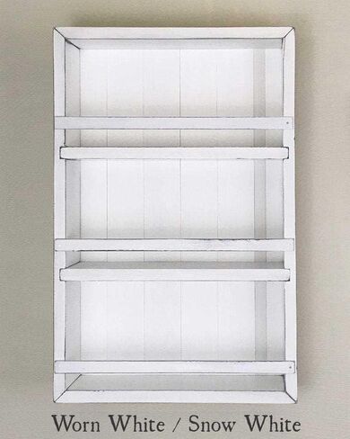 Mansfield Cabinet No. 102 - Solid Wood Spice Rack Cabinet White Wash/Black in Saudi Arabia
