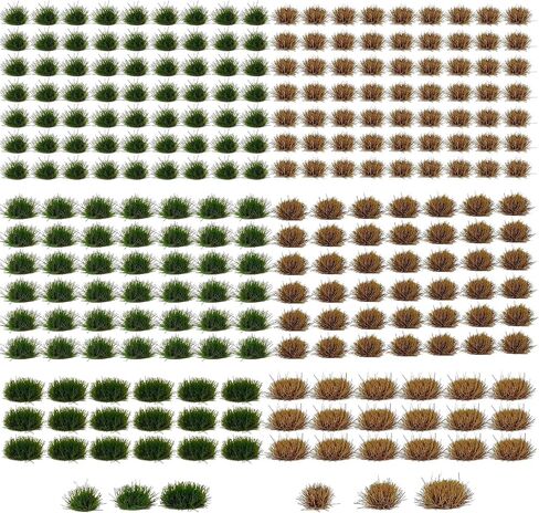 246 pcs Static Grass Tufts, 3 Sizes Mixed, for Model Scenery, Train Landscape, Railway Diorama, Wargaming & Architectural Models, Resin Terrain Grass in Saudi Arabia