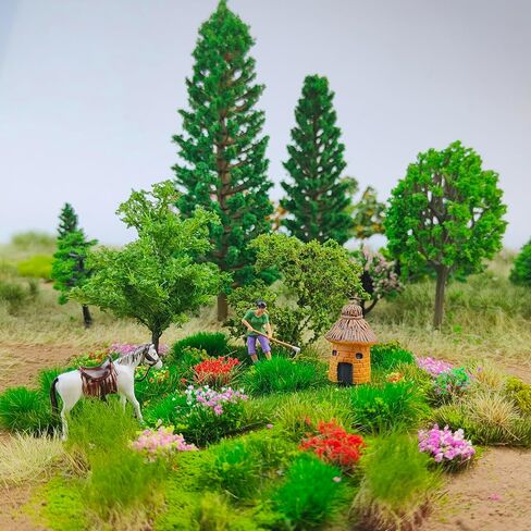 90 Pcs Static Grass Clusters, Mini Colorful Flower Sets for DIY Model Railway Scenery Train Landscape & War Game Terrain Layouts in Saudi Arabia