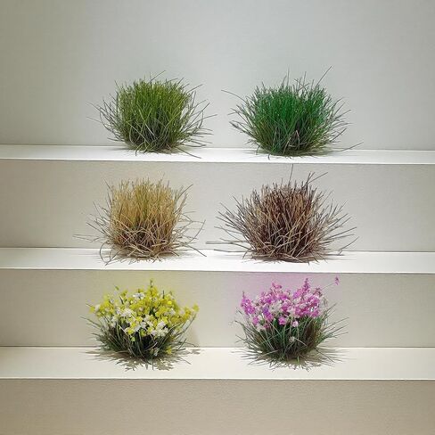 90pcs Static Grass Tufts Bushes - Artificial Terrain Foliage Clumps for Model Railroad Scenery, Train Layout, Diorama, Wargaming - DIY Landscape in Saudi Arabia
