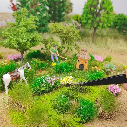 90pcs Static Grass Tufts Bushes - Artificial Terrain Foliage Clumps for Model Railroad Scenery, Train Layout, Diorama, Wargaming - DIY Landscape in Saudi Arabia
