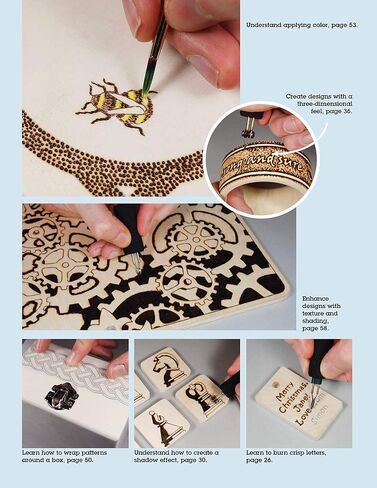 تعلم أن تحرق: دليل خطوة بخطوة للبدء في Pyrography (Fox Chapel Publishing) بسهولة إنشاء فن وهدايا جميلة مع 14 مشروعًا خطوة بخطوة ، وصور ، و 50 أنماطًا إضافية in Saudi Arabia