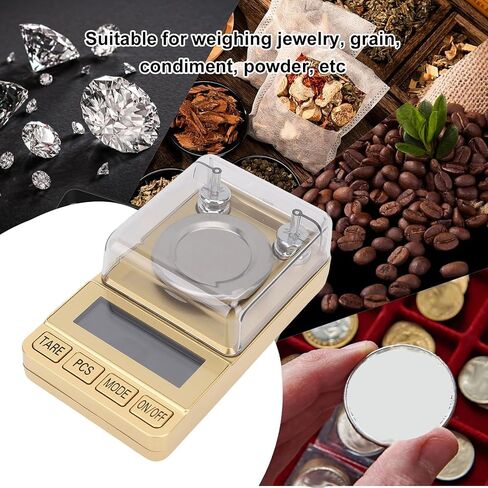 EVGATSAUTO Mini Electronic Scale with LCD Display, Portable Jewelry Scale for Granules, Powder, Jewelry, Herbs, Gold in Saudi Arabia