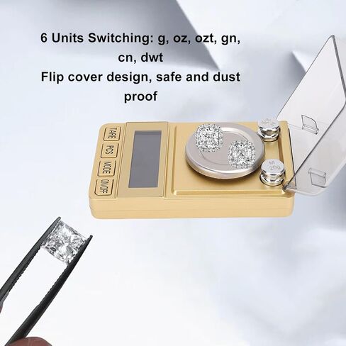 EVGATSAUTO Mini Electronic Scale with LCD Display, Portable Jewelry Scale for Granules, Powder, Jewelry, Herbs, Gold in Saudi Arabia
