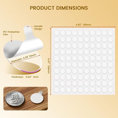 300Pcs Double Sided Adhesive Dots, Removable Clear Dots Sticky Tack, Waterproof No Trace Dots Adhesive Putty for Wall Hanging Crafts, Balloons Party Decorations Poster Picture Festival Decoration 10mm in Saudi Arabia