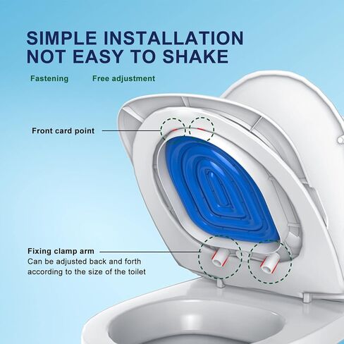 Cat Toilet Training Kit, Universal Reusable Cat Toilet Trainer, Cat Potty Training System with Removable Pallet, Teach Your Cat to Use the Toilet (White Tray, 1 Blue Inner in Saudi Arabia