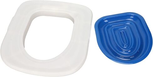 Cat Toilet Training Kit, Universal Reusable Cat Toilet Trainer, Cat Potty Training System with Removable Pallet, Teach Your Cat to Use the Toilet (White Tray, 1 Blue Inner in Saudi Arabia