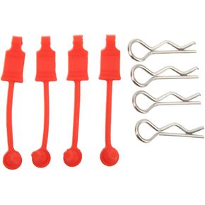 ‌Upgrade Universal RC Body Clips 4 Pairs - Shell Retainer Compatible with Losi Lasernut U4 1/10 Scale (Red) in Kuwait