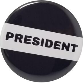 President badge for clubs and organizations - single large 2.25" pinback button in Saudi Arabia