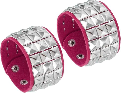 Meccanixity 2 PCS Leather Punk Bunclet 8.7 "/22 سم سوار مسامير مربعة مربعة ، in Saudi Arabia