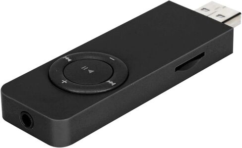MP3 Music Player Portable Music Media MP3 Player with Lanyard for Outdoor Activities (Black) in Saudi Arabia