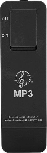MP3 Music Player Portable Music Media MP3 Player with Lanyard for Outdoor Activities (Black) in Saudi Arabia